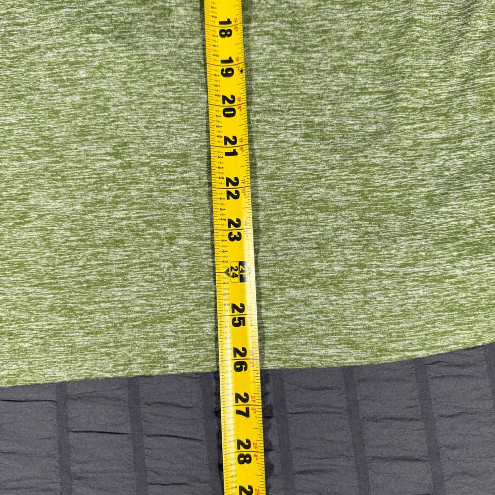 Nike Running Dri-FIT 1/4 Zip Pullover Womens XL Heather Green Thumbholes Yoga - Picture 7 of 9